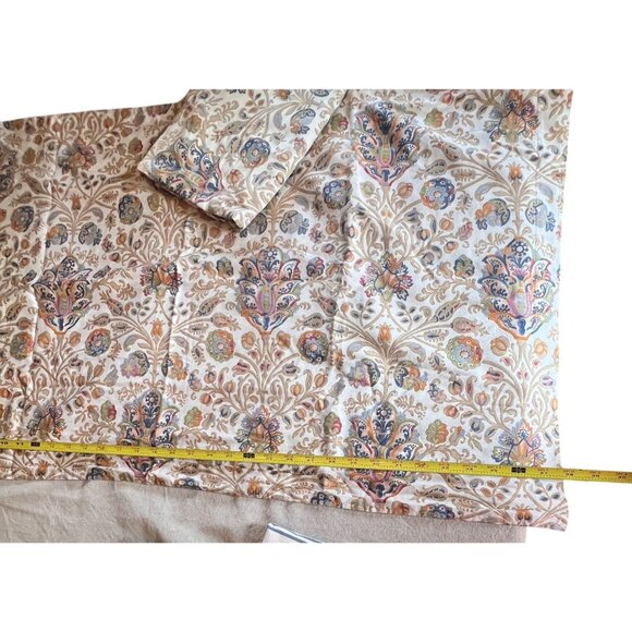 Ralph Lauren "Marrakesh" King Pillowcases Paisley Floral Cotton Beige Multicolor - Picture 8 of 12